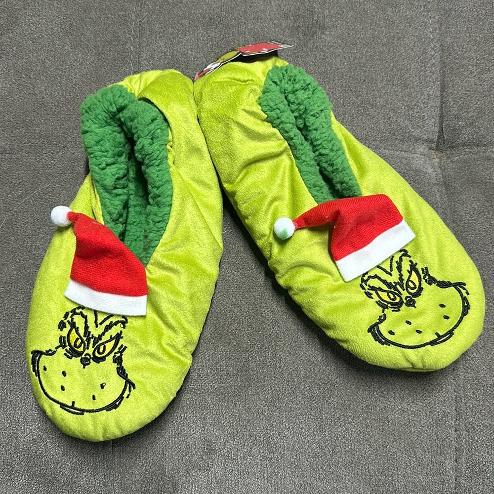 🎄🎅Dr. Seuss The Grinch Slipper Socks🎅🎄